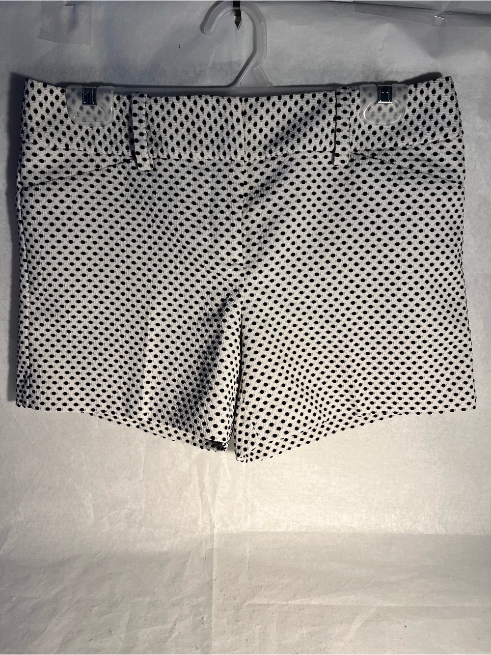 Ann Taylor White Shorts with Black Polka Dots